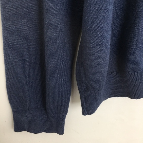 J. McLaughlin Men’s Quarter Zip Pullover Sweater Blue Size XL Preppy - Picture 5 of 12